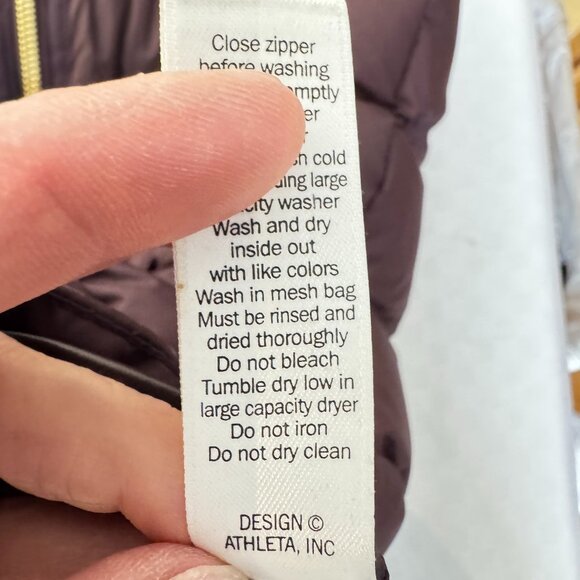 Athleta Downabout Asymmetric Puffer Vest in Wild Raisin - Picture 7 of 7